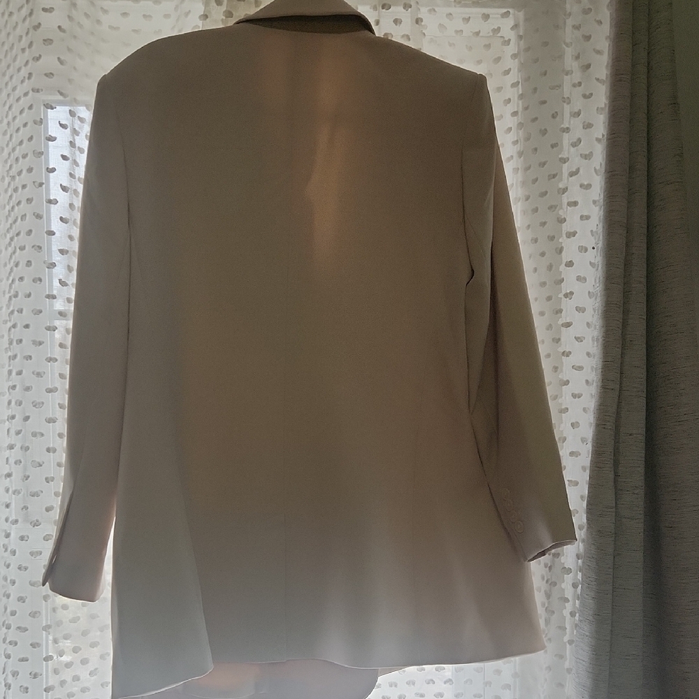 Express Beige Double-Breasted Blazer - Picture 3 of 9